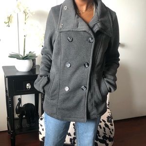 Fleece pea coat
